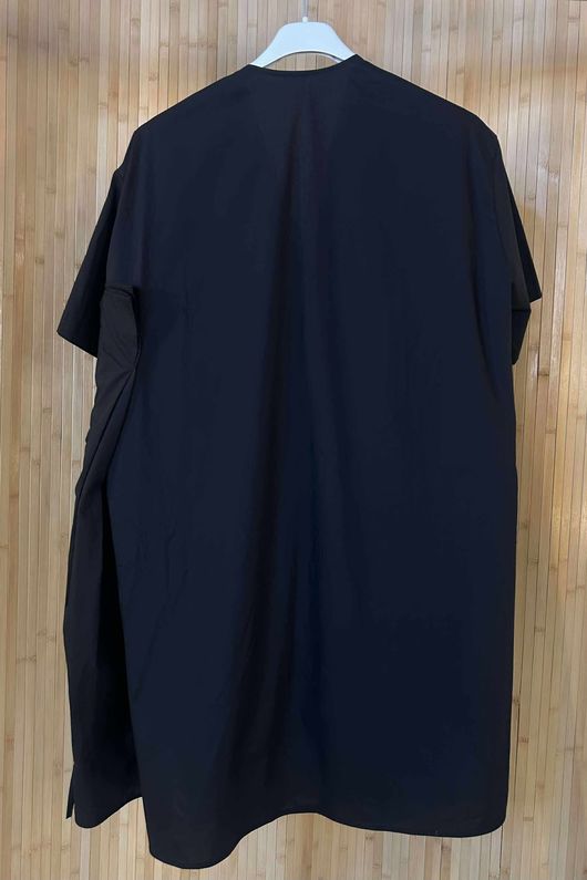 Oscar Raffie Origami Tunic Black